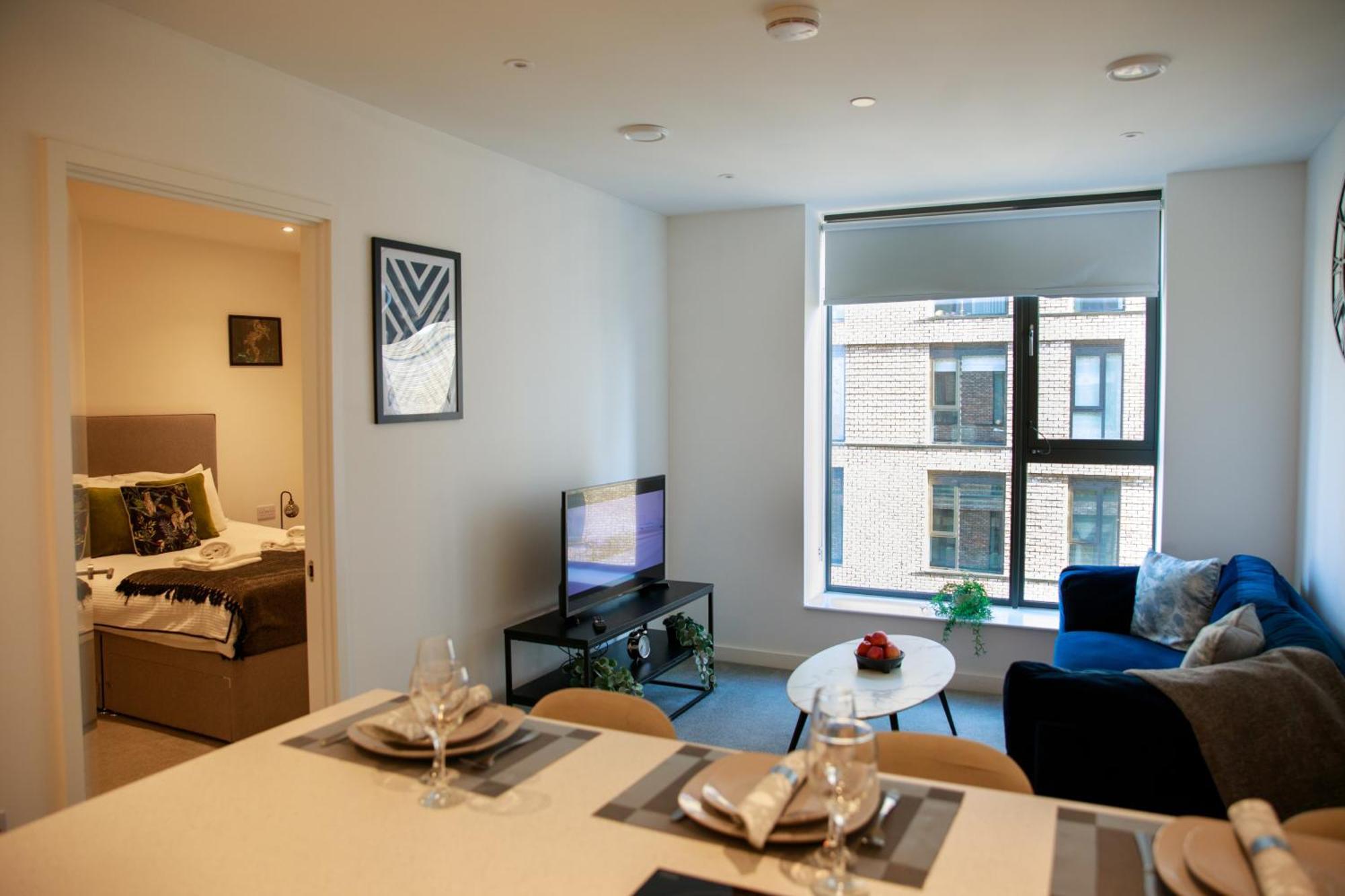 Trafford Suite Modern 1 Bed With Cinema Room Манчестер Экстерьер фото